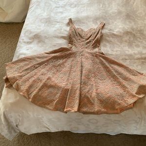 Lace and taffeta dress